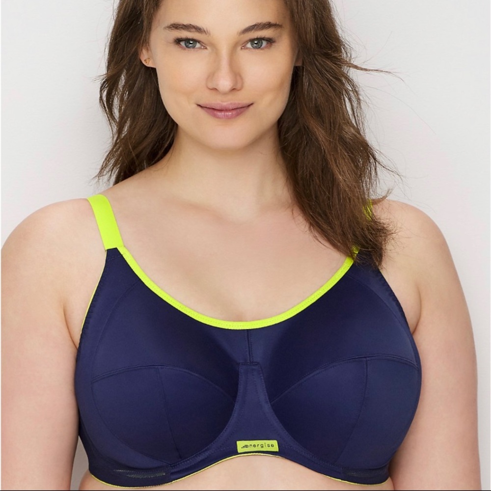 Elomi energise sports bra 42D blue NWT